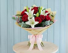 Букет цветов из:  Лилии и Розы #REPLACE_PRED# Кокуй
