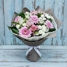 Букет цветов из:  Герберы, Альстромерии и Хризантемы в Кокуй