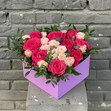 Цветочная композиция из Розы в коробке в Кокуй