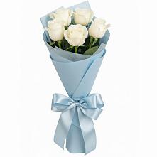Букет 5 Белых роз Проуд #REPLACE_PRED# Кокуй