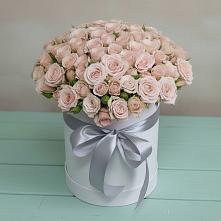 Цветочная композиция из Розы в шляпной коробке #REPLACE_PRED# Кокуй