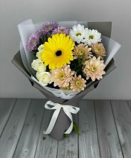 Букет цветов из:  Розы, Герберы и Хризантемы в Кокуй