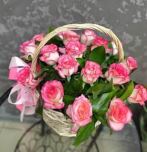 Цветочная композиция из Розы в корзине #REPLACE_PRED# Кокуй