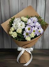 Букет цветов из:  Хризантемы и Розы в Кокуй