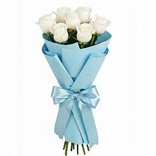 Букет 7 белых роз Проуд в Кокуй