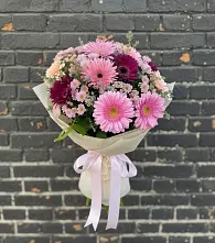 Букет цветов из:  Герберы и Хризантемы в Кокуй