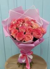 Букет 15 Розовых роз Равель в Кокуй